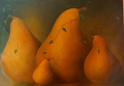 Pear Family with Leaves